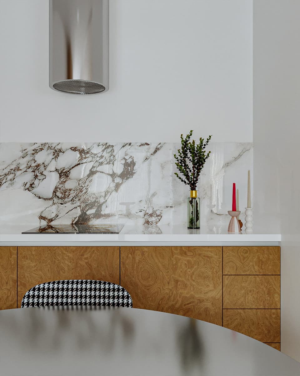 Яркие предметы искусства и черно-белые контрасты в интерьере московской квартиры — проект Zil Architects