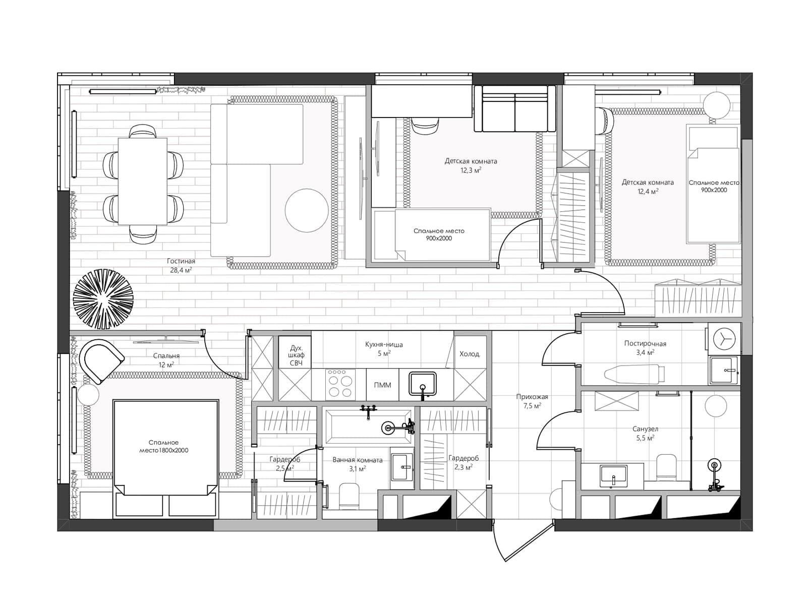 Отсылки к русской архитектуре, искусству и ремеслам в интерьере ресторана — проект студии LEFTdesign