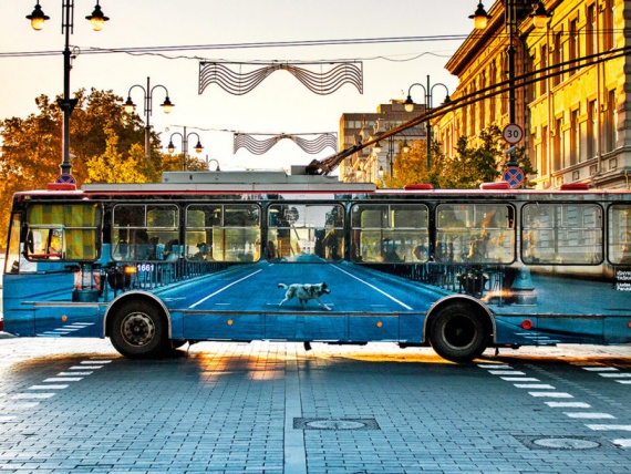 Невидимый троллейбус в Вильнюсе