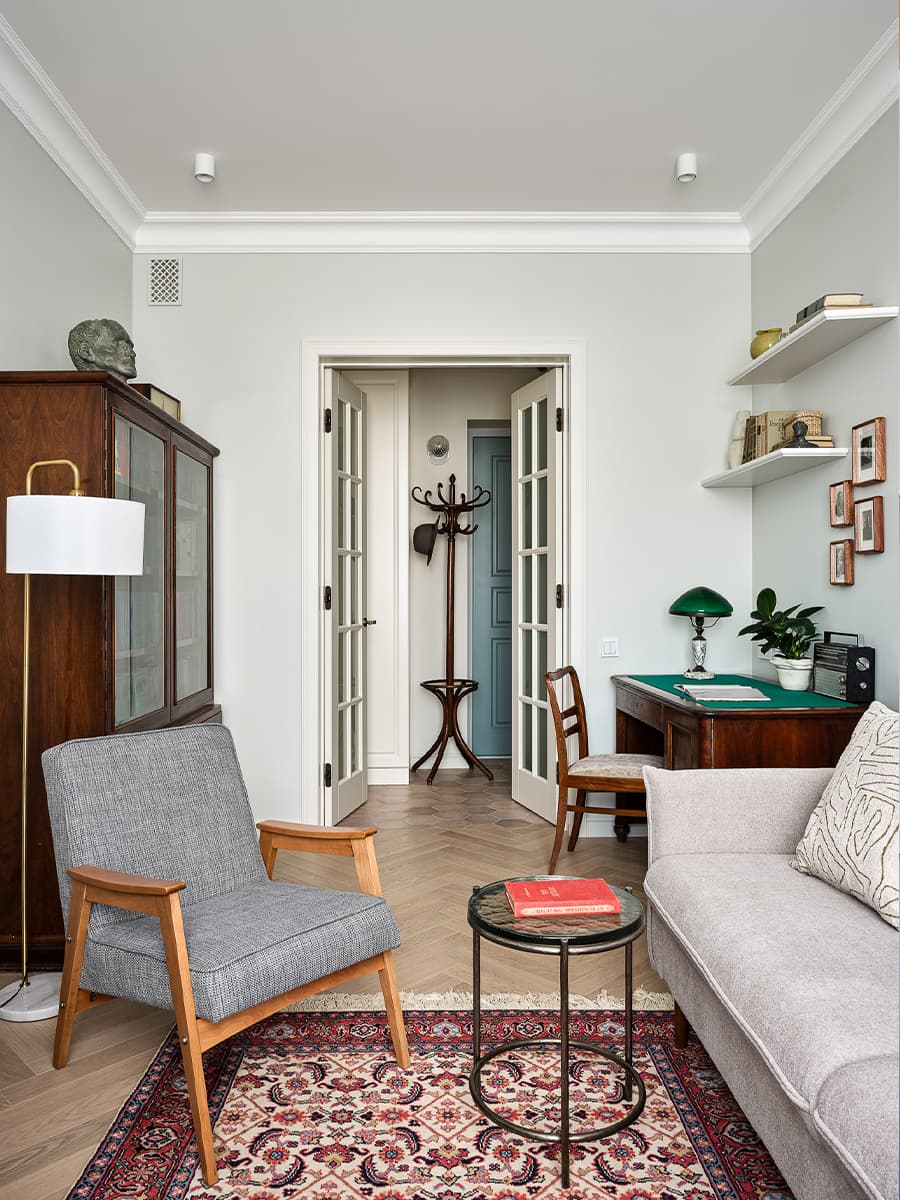 Связь поколений в интерьере уютной квартиры в старом фонде — проект Ольги Цуриковой