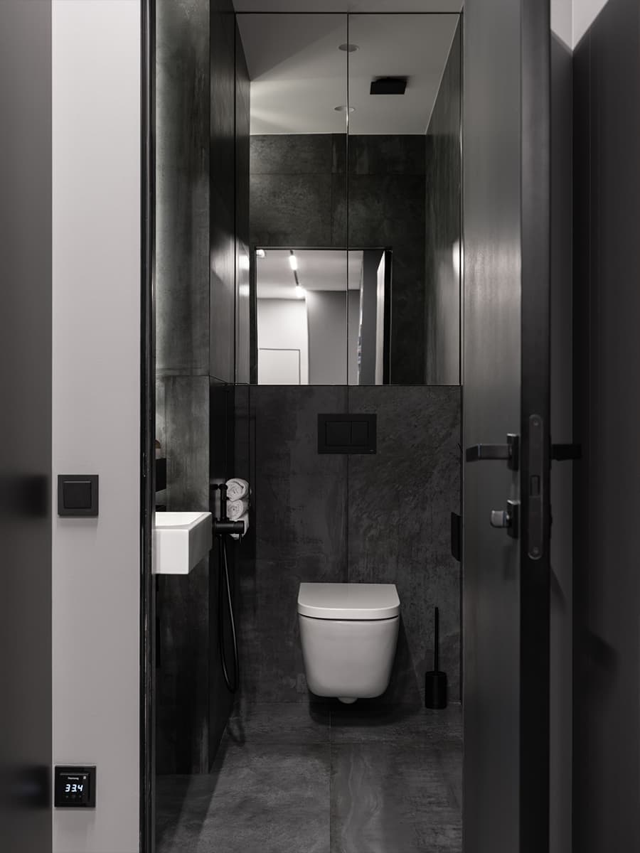 Обволакивающе-темный интерьер квартиры с двумя детскими спальнями — проект Юлии Комиссаровой