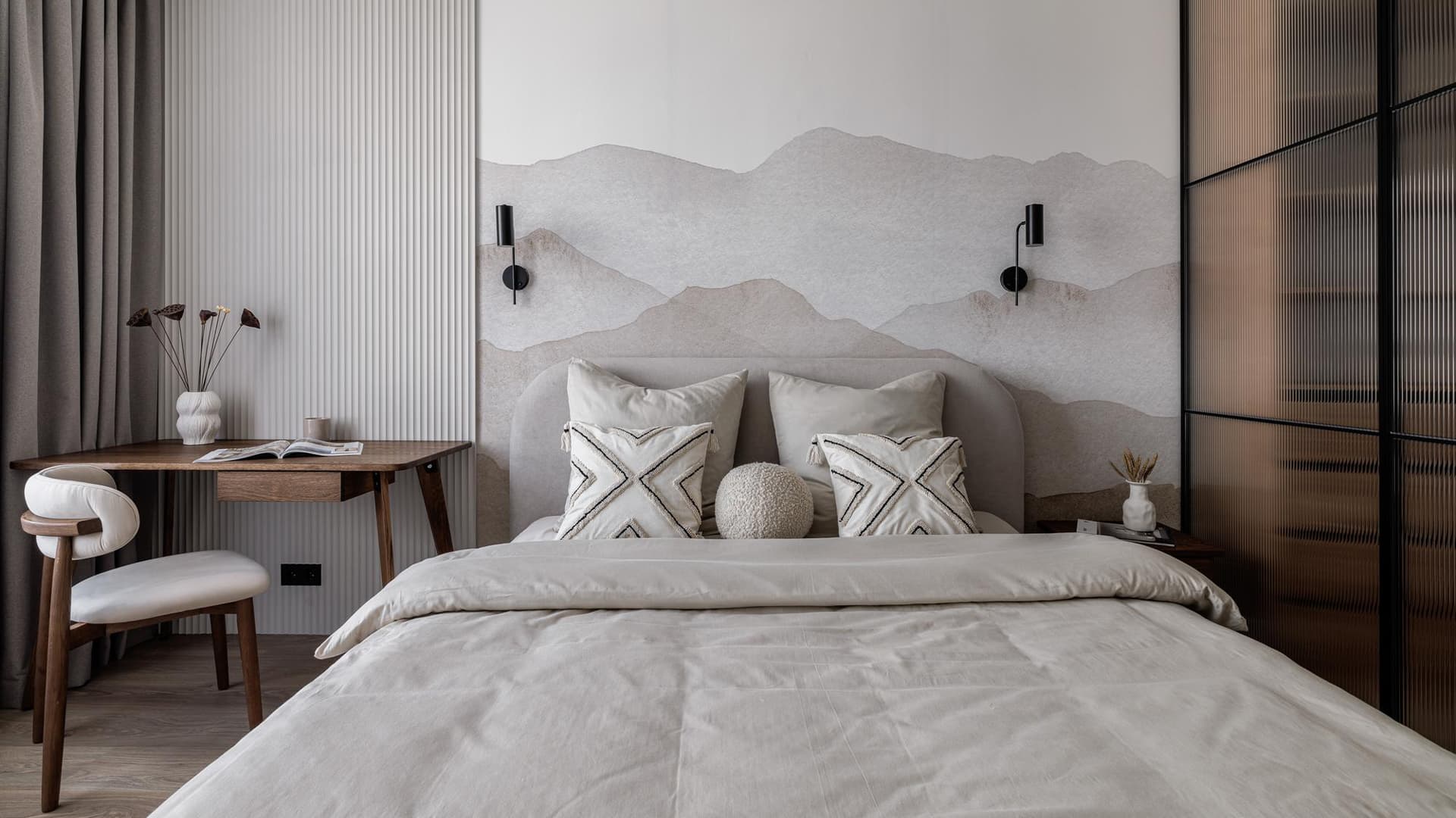 Сдержанный интерьер квартиры для молодой пары — проект Елизаветы Краснопёровой Сдержанный интерьер квартиры для молодой пары — проект Елизаветы Краснопёровой