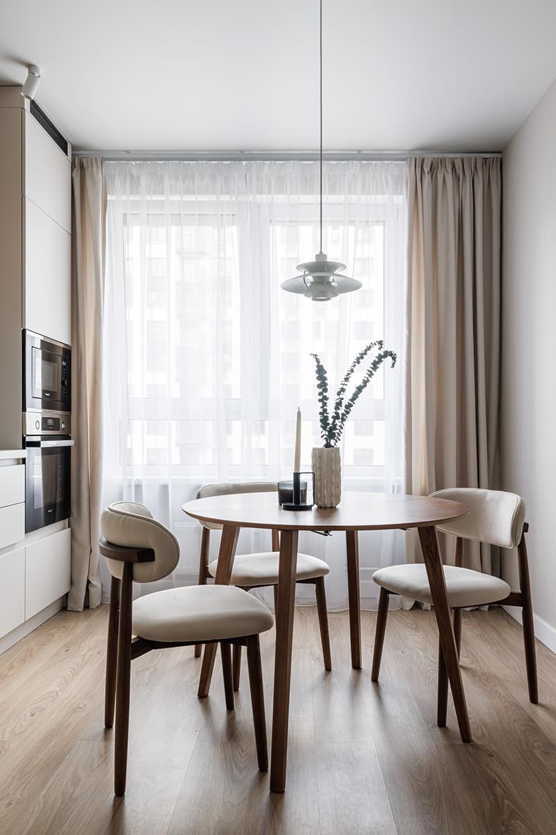 Сдержанный интерьер квартиры для молодой пары — проект Елизаветы Краснопёровой