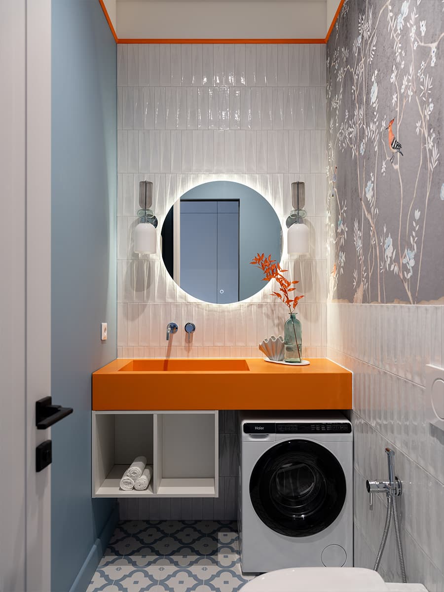 Эклектичный интерьер квартиры с контрастными акцентами — проект Александры Николаевой