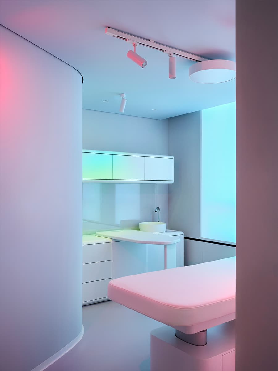 Футуристичный интерьер центра биохакинга в Санкт-Петербурге — проект DA bureau