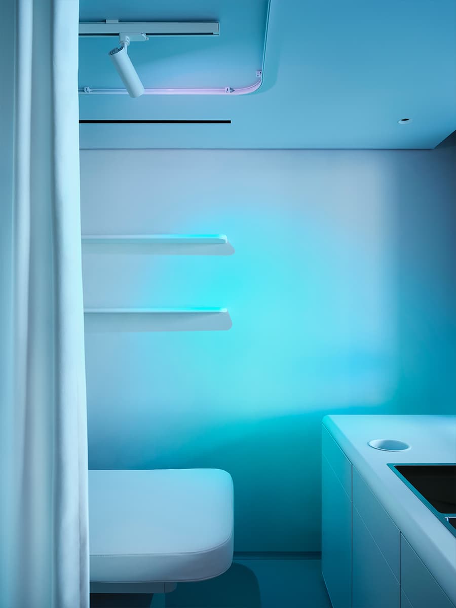 Футуристичный интерьер центра биохакинга в Санкт-Петербурге — проект DA bureau