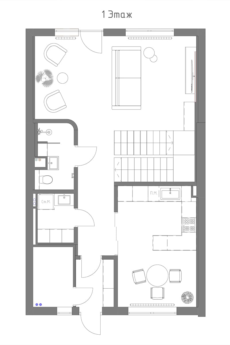 Красочные акценты в интерьере дома в Алматы — проект Илоны Курбановой