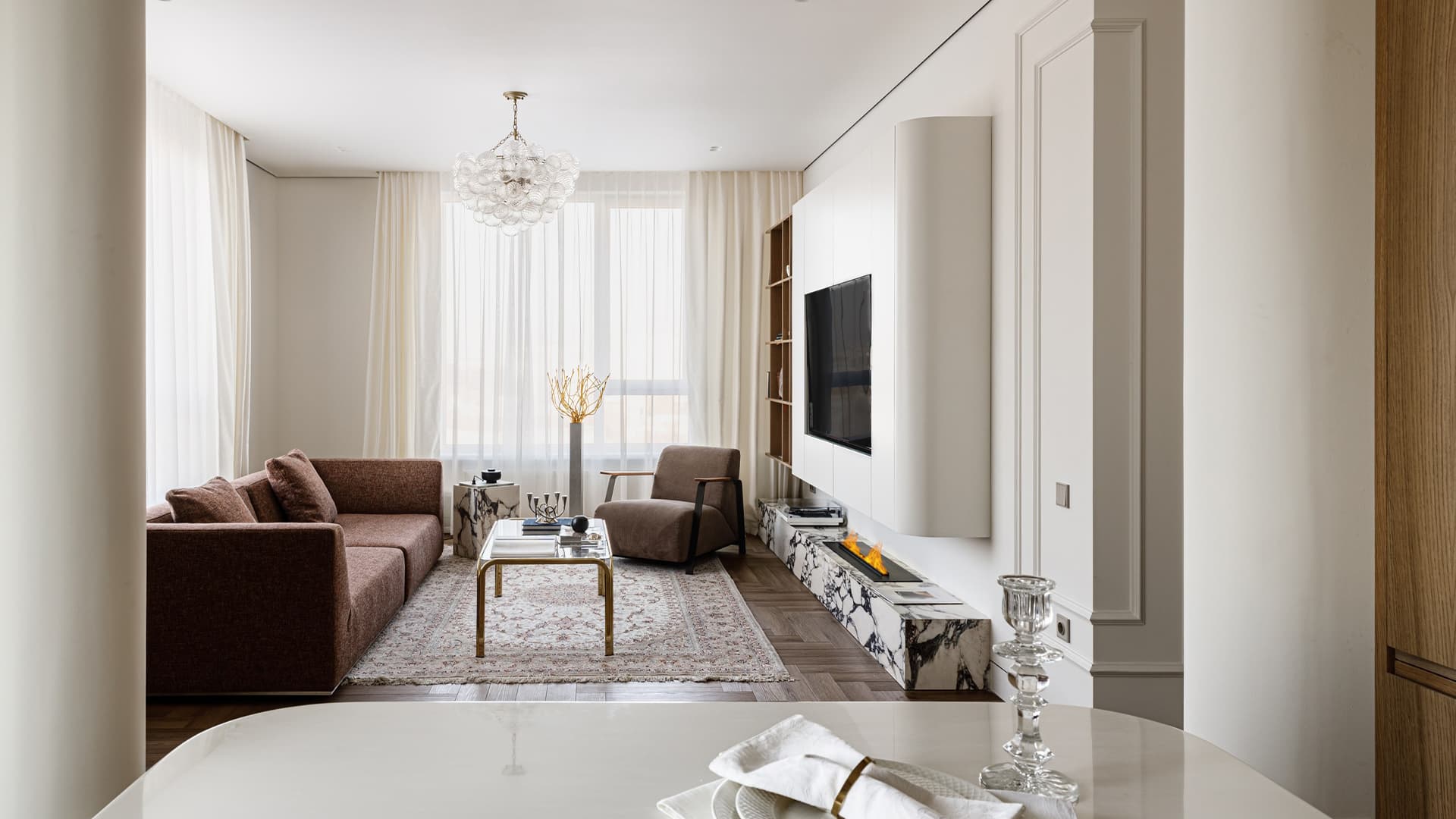 Воздушный интерьер квартиры для девушки — проект Ляззат Бисембиной