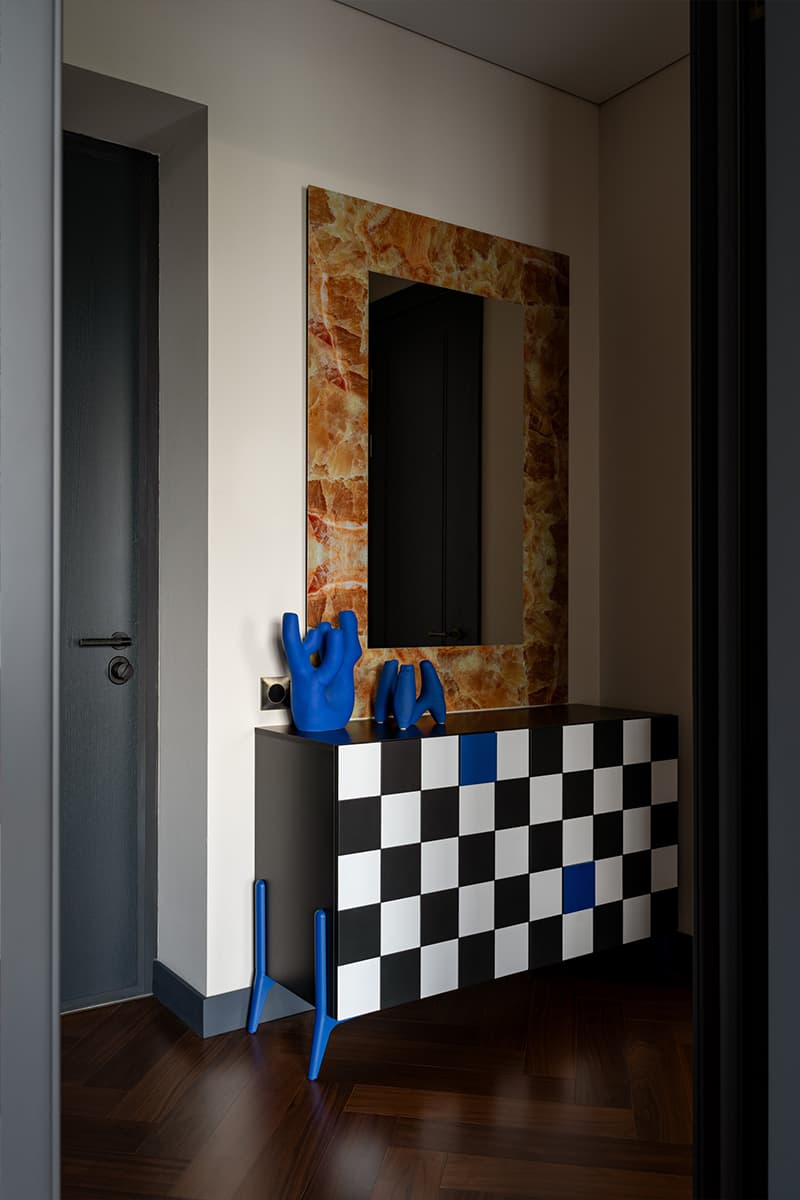 Эклектичный декор в интерьере квартиры с видом на Москва-Сити — проект Любови Вербах