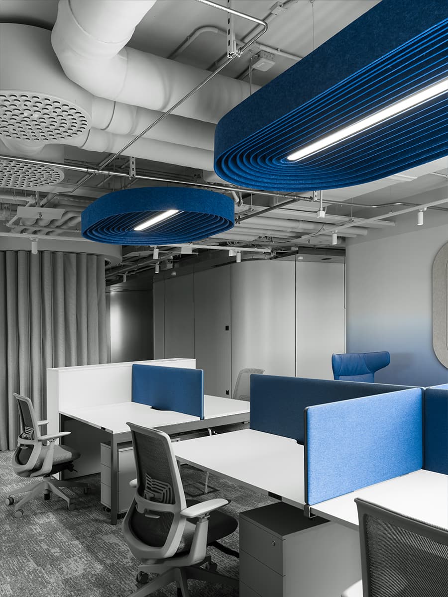 Образ ядра галактики в интерьере технологичного офиса — проект IND Studio