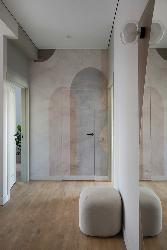 Геометрические панно и отсылки к африканскому искусству в интерьере квартиры — проект Екатерины Владимировой