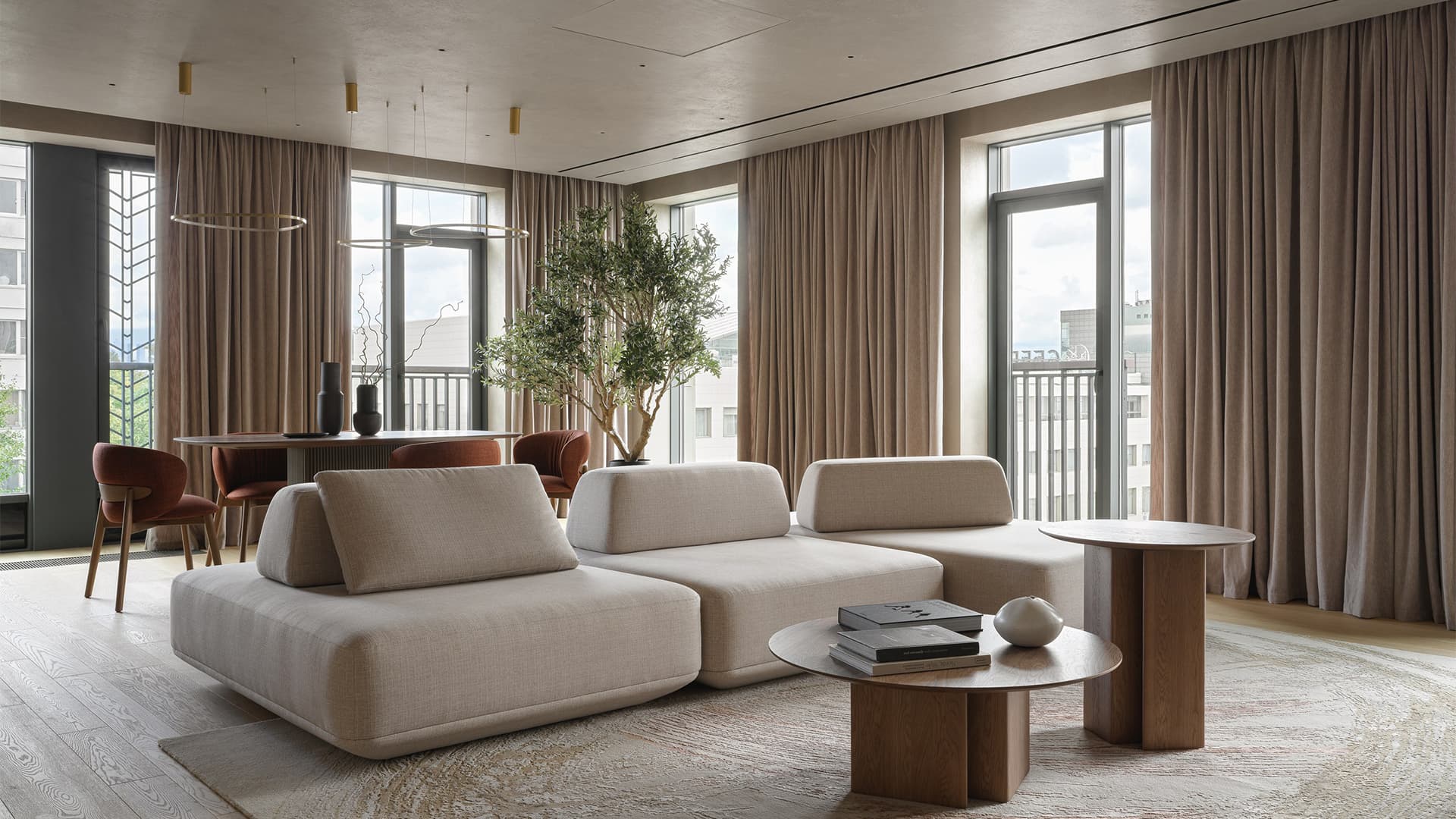 Теплые тона в интерьере бутиковой квартиры — проект архитектурной студии A&ES Теплые тона в интерьере бутиковой квартиры — проект архитектурной студии A&ES