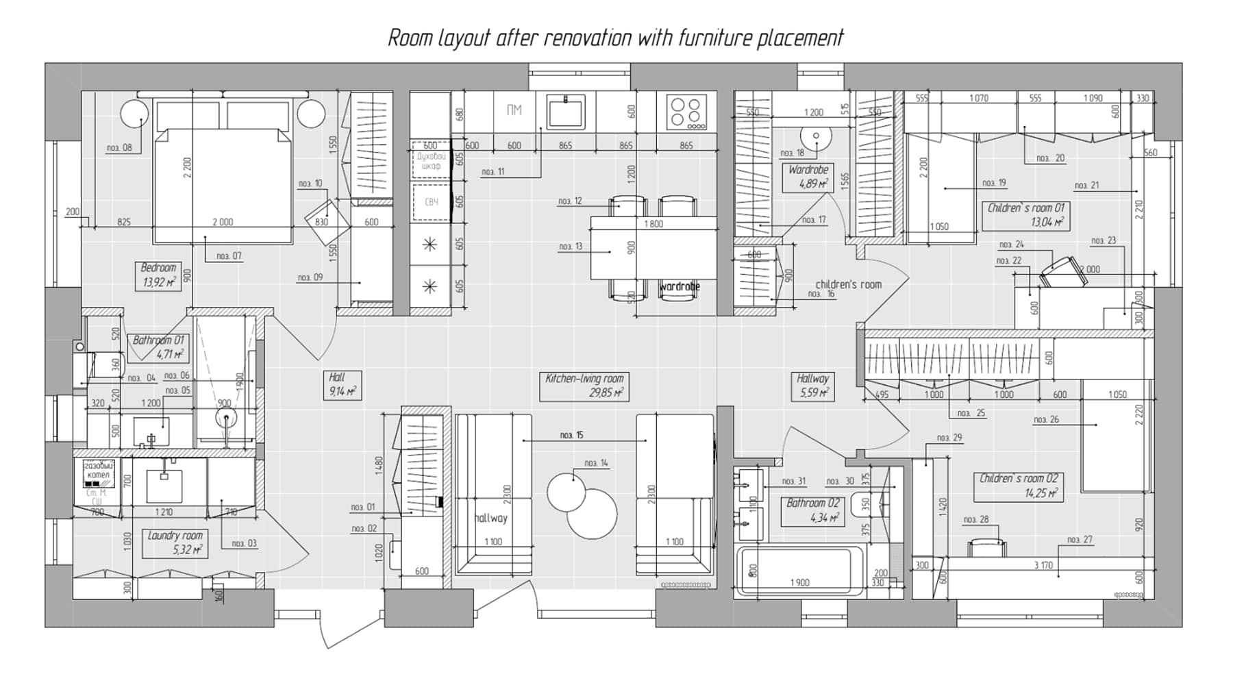 Конфетные цвета и арки в интерьере детских спален — проект Starikova. Architects