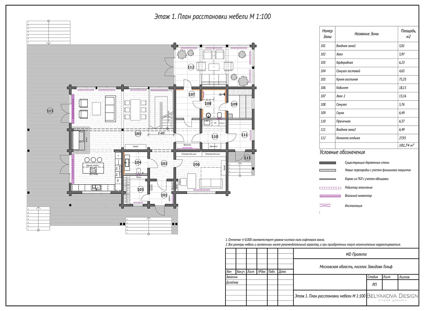 Теплота клееного бруса в интерьере загородного дома — проект Екатерины Беляковой