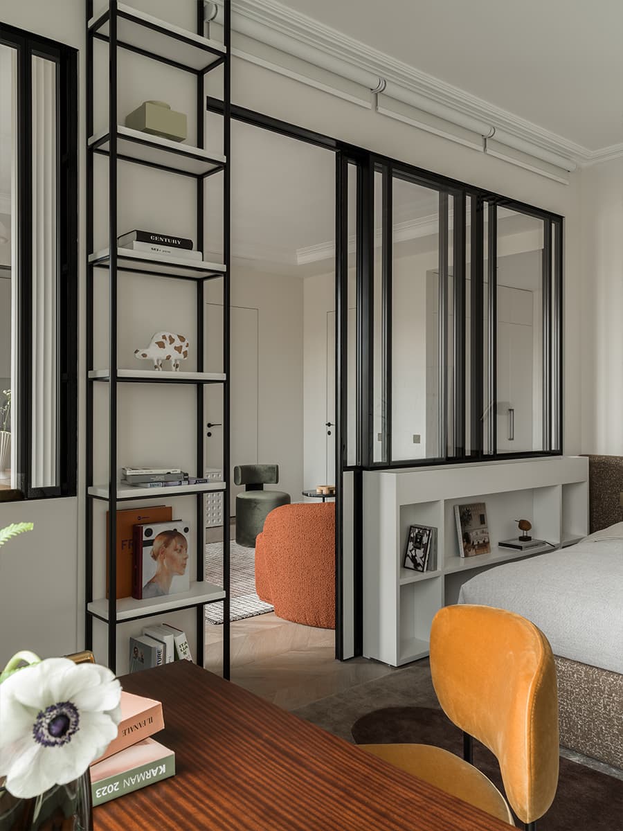 Графичные детали в интерьере небольшой квартиры — проект Tatiana Arkhipova Interior Design Studio