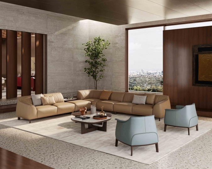 Archibald Sofa System: эволюция коллекции Archibald от Poltrona Frau и Жан-Мари Массо