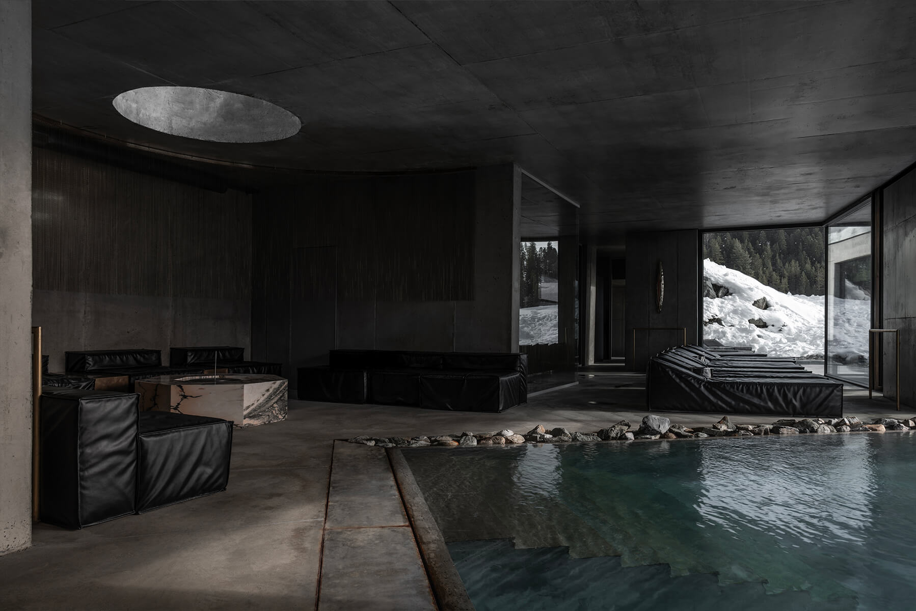 Аскетичный интерьер SPA-центра в современном отеле — проект архитектурной студии Chado и Павла Платонова