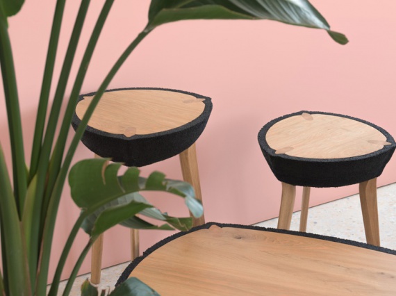 Дизайнер Аммар Кало представил столы из резины и дуба