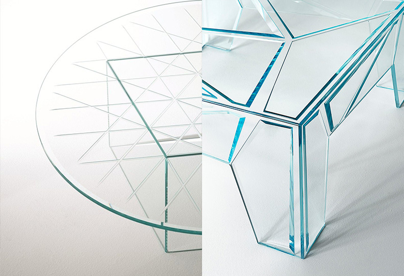 Стеклянные столики из коллекции HYPERtable, Glass Italia