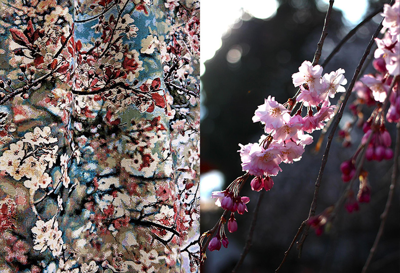 Портьерные ткани Sakura из коллекции Voyage Voyage, Жан-Поль Готье для Lelièvre / Япония