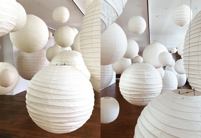 Выставка бумажных светильников Исаму Ногучи
