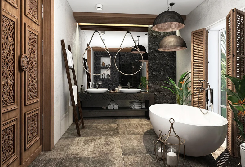 Проект «Ванная комната. Мини вилла на Бали». Дизайн-студия «GM-interior» (Елена Киркунова), Москва