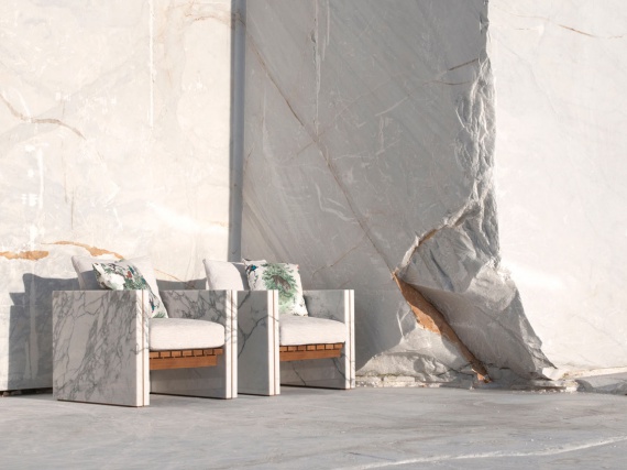 Компания FranchiUmbertoMarmi представляет серию уличной мебели из мрамора