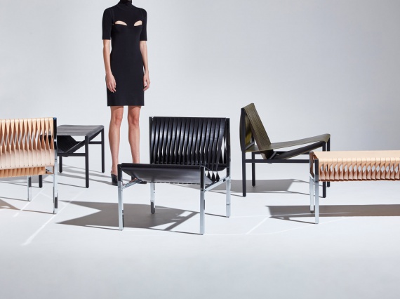 Бренд DesignByThem представил коллекцию мебели из кожаных ремней
