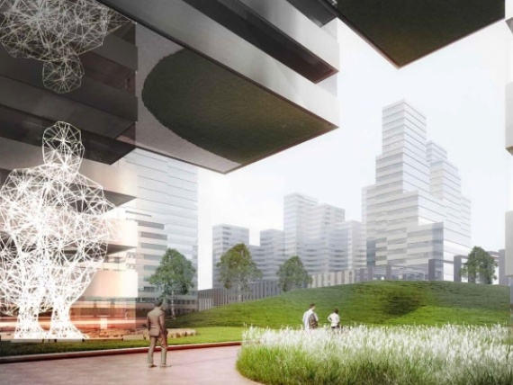 Японец Кенго Кума представил проект нового жилого комплекса в районе «Москва-Сити»