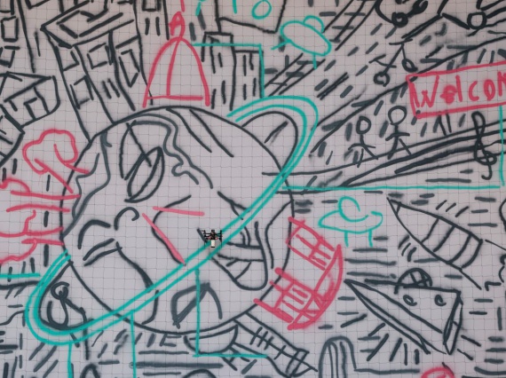 Карло Ратти нарисовал граффити с помощью беспилотников