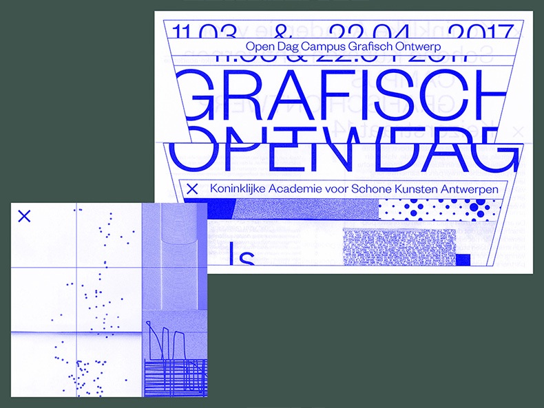 Айдентика для Дня открытых дверей в Академии изящных искусств в Антверпене, Инес Кокс