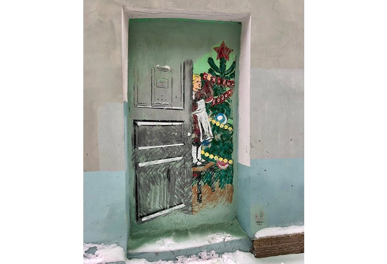 «Дверь в прошлое», Санкт-Петербург. Работа просуществовала всего несколько часов