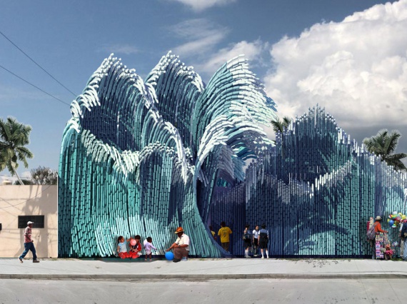 Мексиканские архитекторы построили школу из пластиковых бутылок