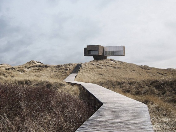 Дом в форме креста на побережье Дании — проект Studio Viktor Sørless