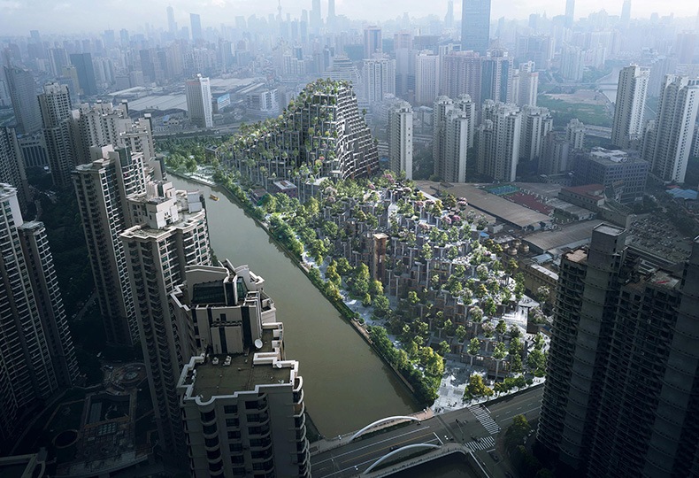 Комплекс 100 Trees в Шанхае, Китай. Архитектор Томас Хизервик