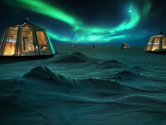 Финская туристическая компания построит стеклянные иглу на Северном полюсе