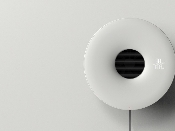 Дизайнер из Южной Кореи Ли Хе Мин создал компактный настенный воздухоочиститель со встроенными часами