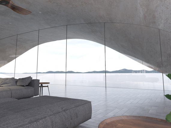 Лондонский дизайнер Энтони Гиббон создал дом в виде бетонной спирали