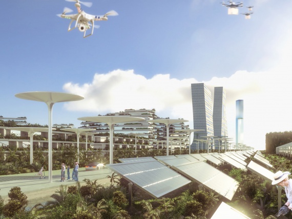 Стефано Боэри создал проект эко-города, похожего на утопию из научной фантастики