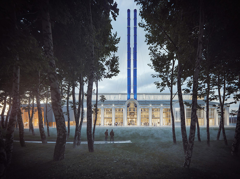 Визуализация проекта ГЭС-2, Renzo Piano Building Workshop