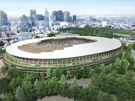 Началось строительство Олимпийского стадиона по проекту Кэнго Кума в Токио