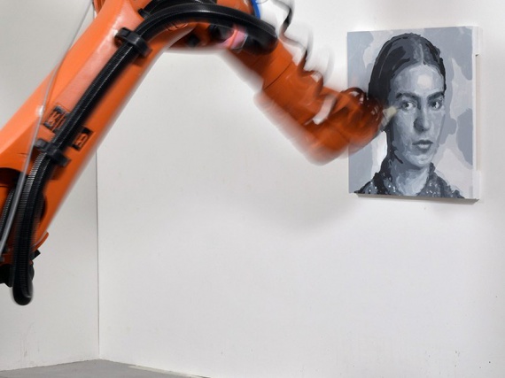 Метамодернизм: робот рисует портреты художников
