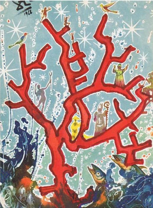 Открытка Сальвадора Дали из серии Рождество, 1969. Сюрреализм Нового года: праздничные открытки Сальвадора Дали