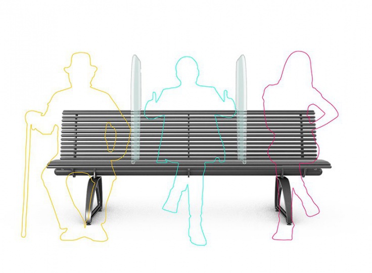 Antonio Lanzillo & Partners разработала скамейку для борьбы с распространением COVID-19