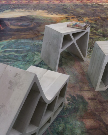 Американские дизайнеры представили коллекцию бетонной мебели, вдохновленную бруталистской архитектурой