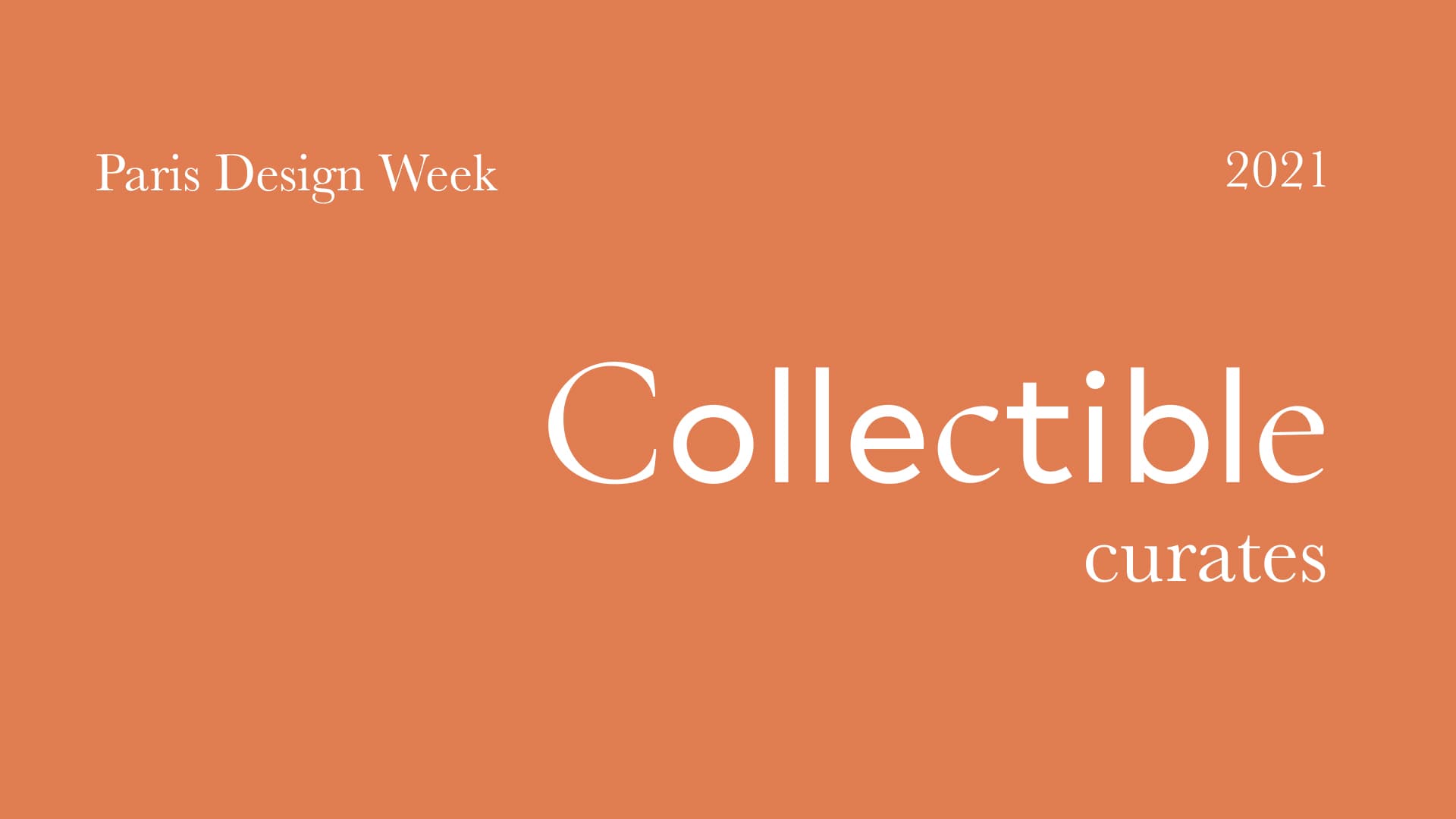 Collectible Curates на Paris Design Week: выбор Design Mate