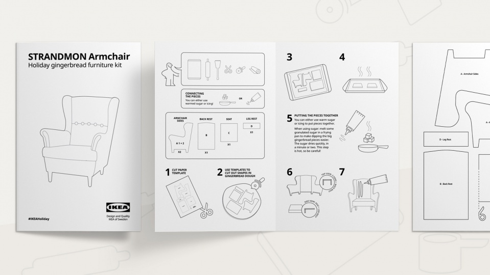 IKEA выпустила инструкцию по созданию мебели для пряничных домиков