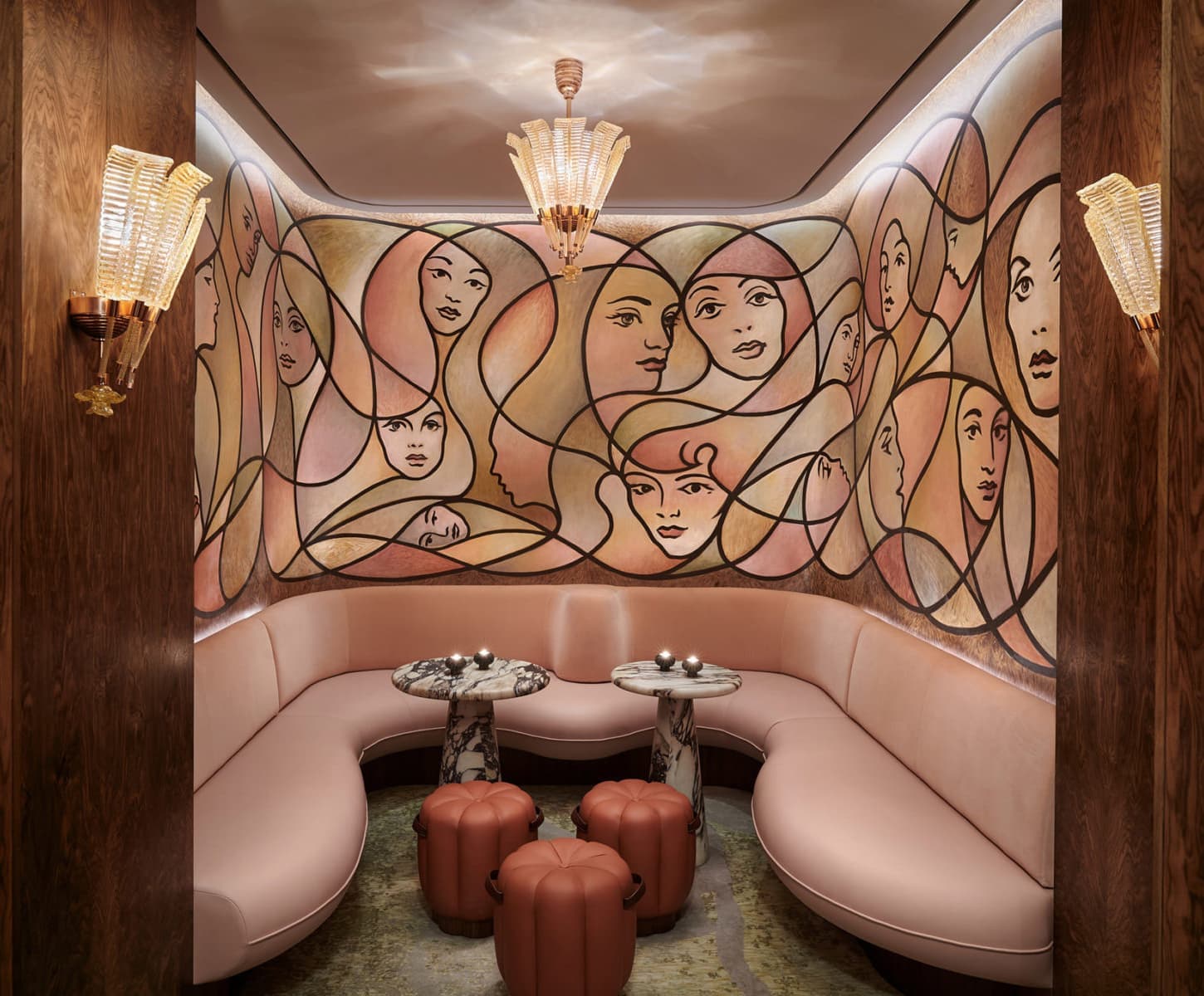 Гламурный ар-деко в лондонском баре — проект Bryan O’Sullivan Studio