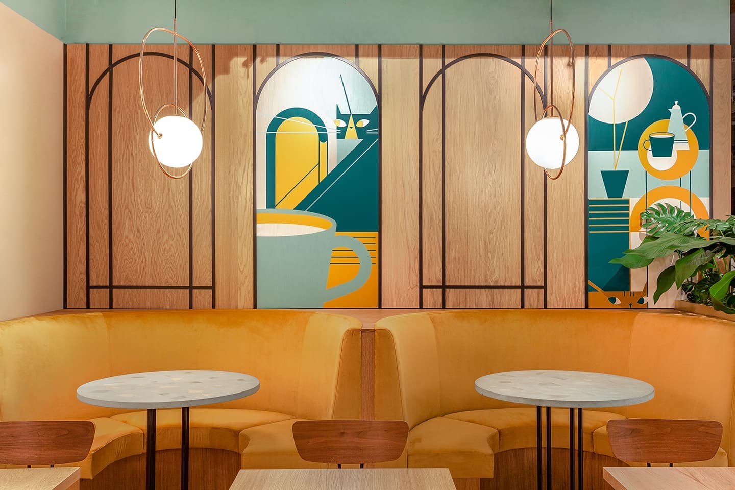 Яркое кафе в Зеленоградске — проект Shiba Design Bureau