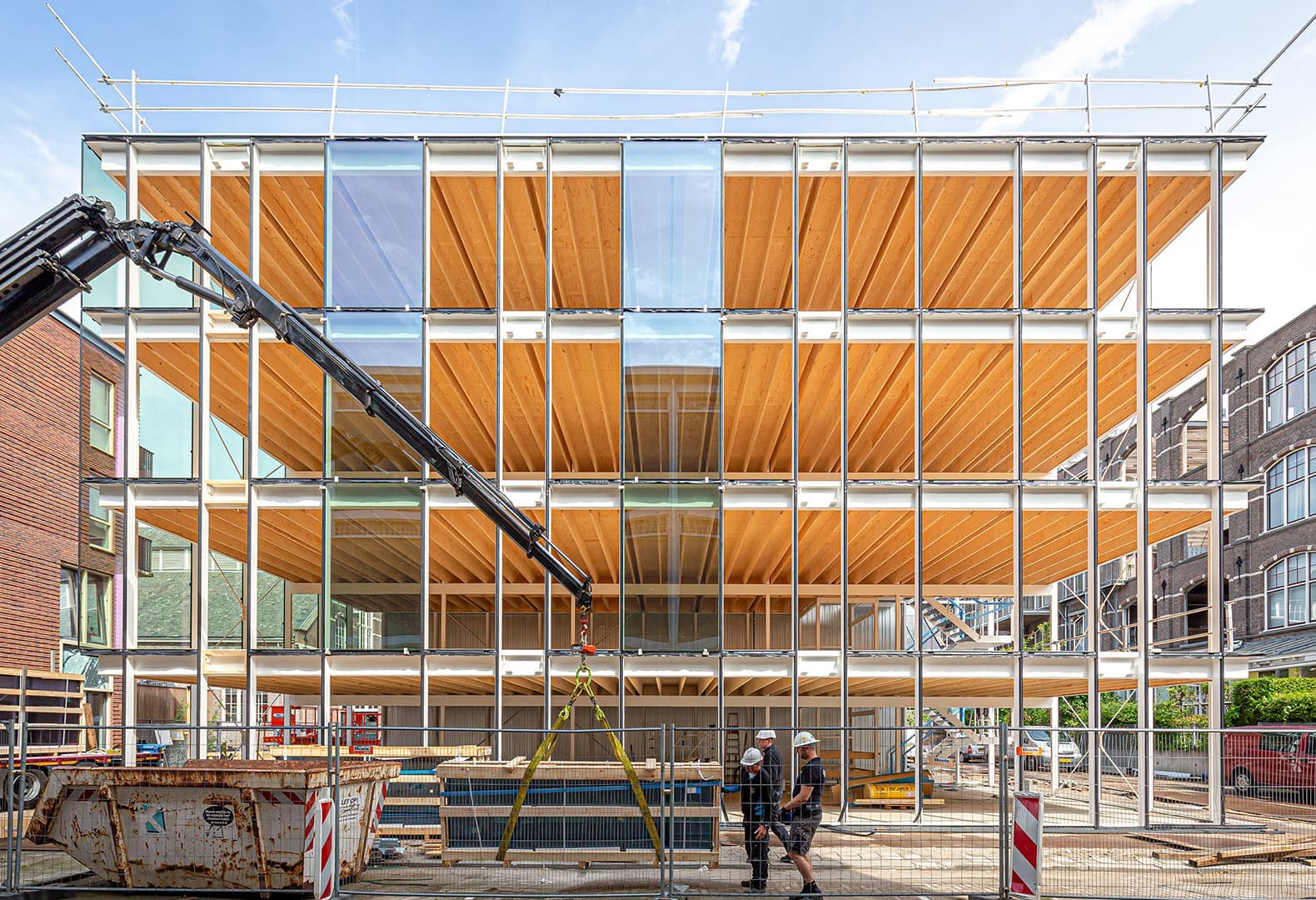 Циркулярный сборно-разборный офис cepezed. Фото: Lucas van der Wee